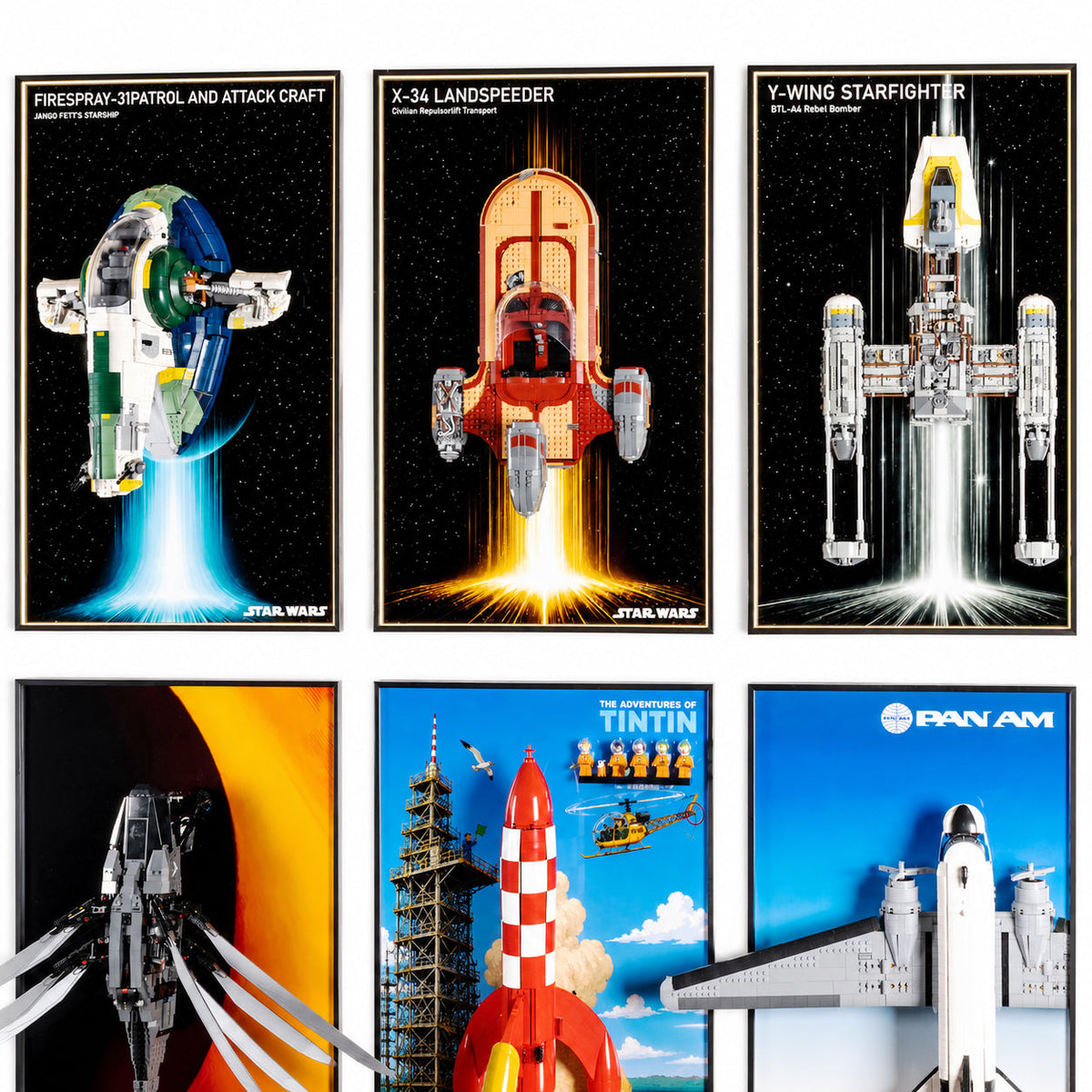 Wall Mount Frame for LEGO® Star Wars™ Jango Fett's Firespray-Class Starship 75409