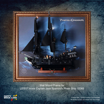 Wall Mount Frame for LEGO® 10365 Captain Jack Sparrow's Pirate Ship (Horizontal)