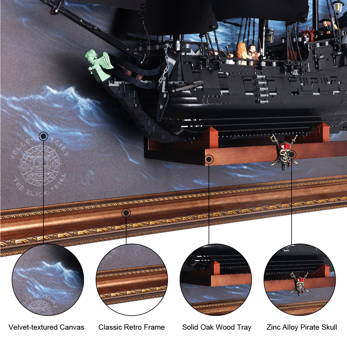 Wall Mount Frame for LEGO® 10365 Captain Jack Sparrow's Pirate Ship (Horizontal)
