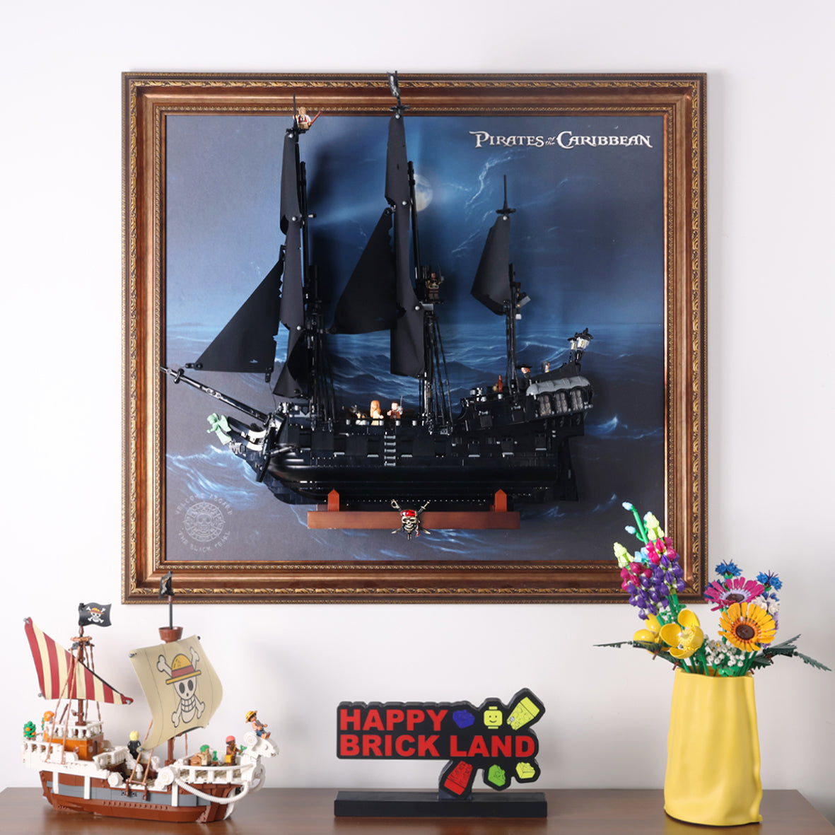Wall Mount Frame for LEGO® 10365 Captain Jack Sparrow's Pirate Ship (Horizontal)