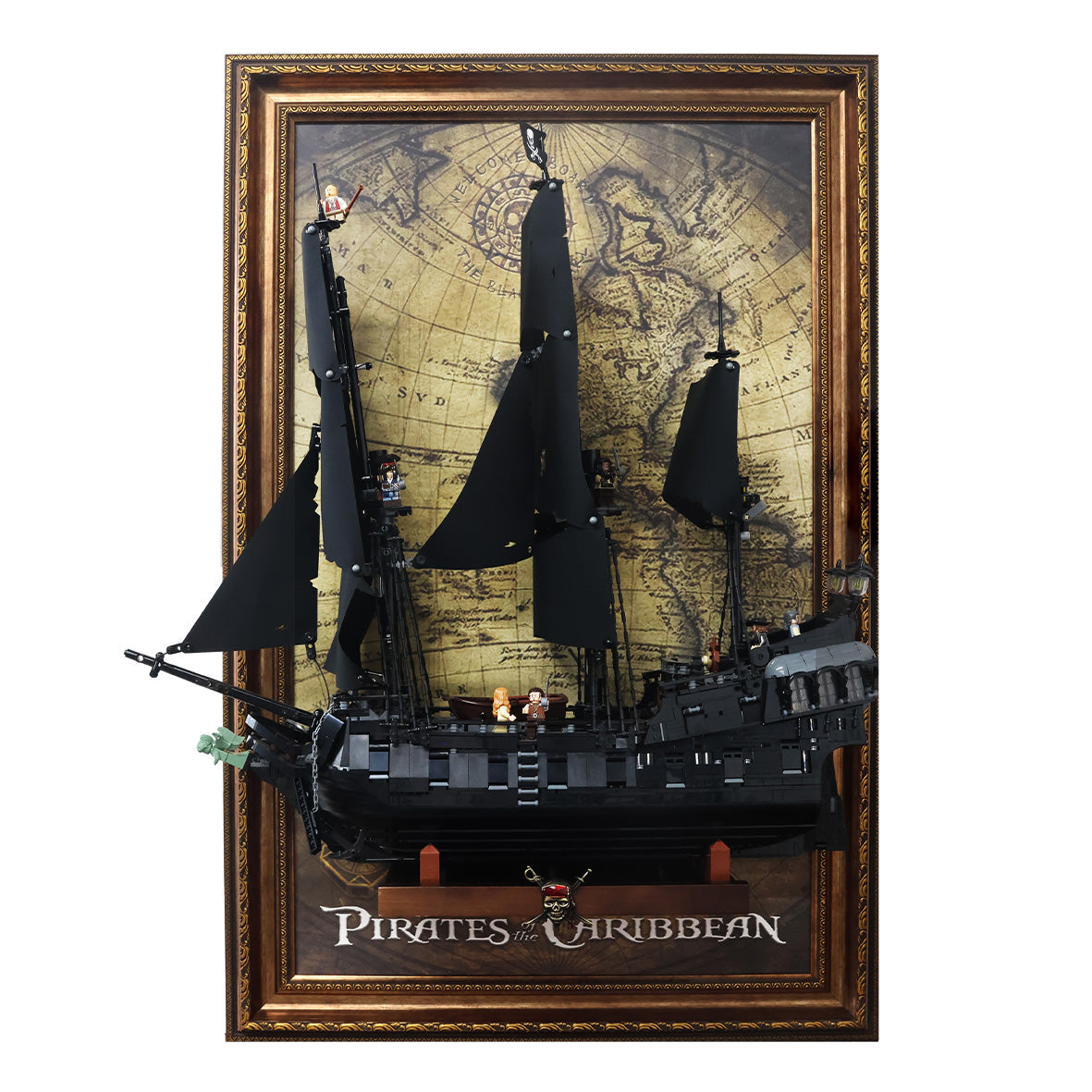 Wall Mount Frame for LEGO® Captain Jack Sparrow's Pirate Ship (Vertical) 10365