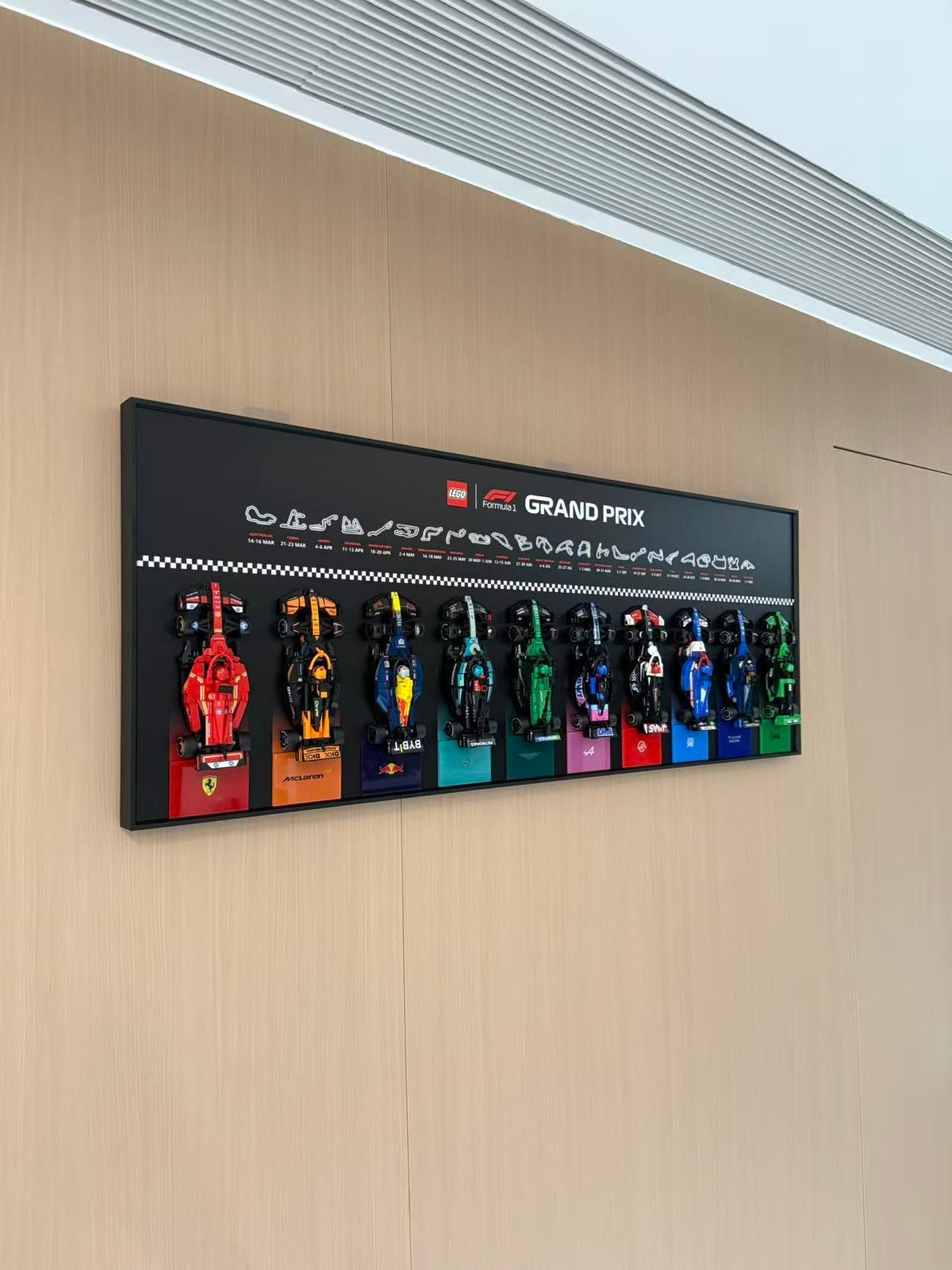 Wall Display for Speed Champion F1 Series(10xF1 Cars | Black Matted)