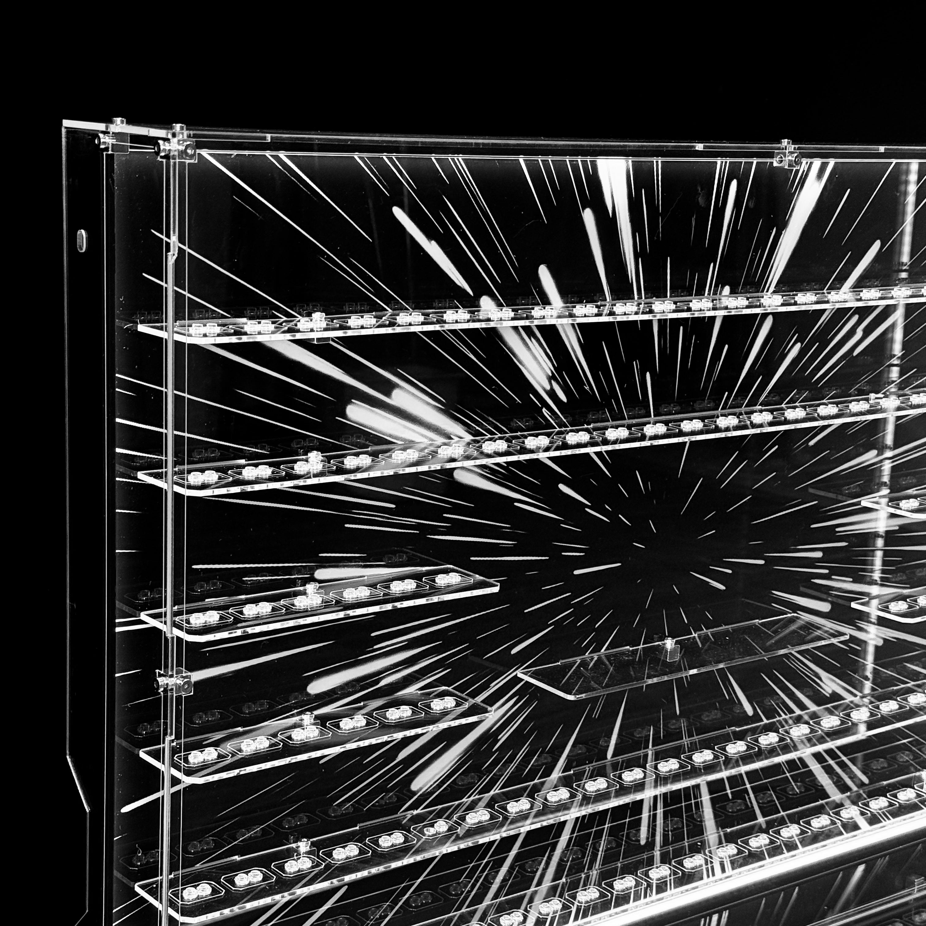 Acrylic Display Case for LEGO® Star Wars™ Logo & Minifigure(LED Version)