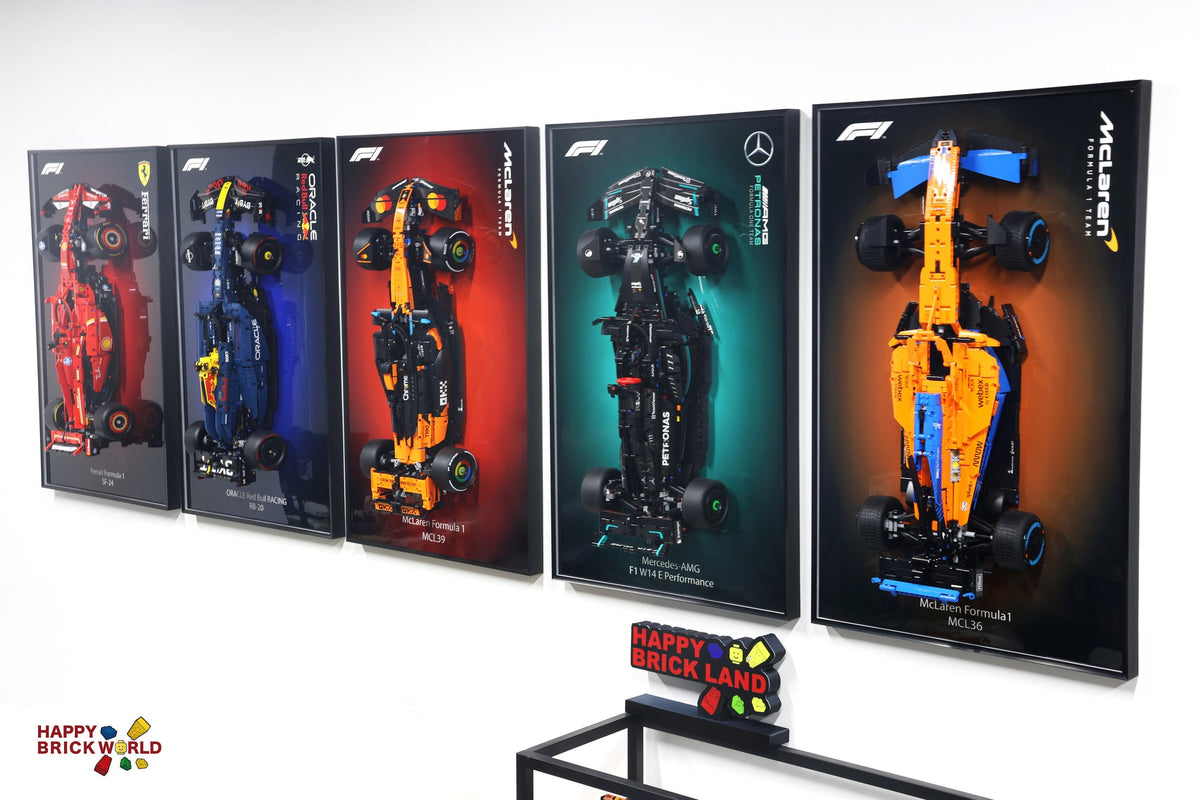 Wall Mount Frame for LEGO® Formula 1 Racing Car Set Bundle