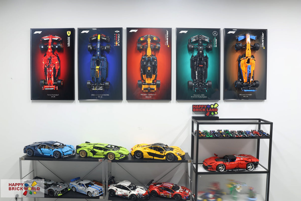 Wall Mount Frame for LEGO® Formula 1 Racing Car Set Bundle