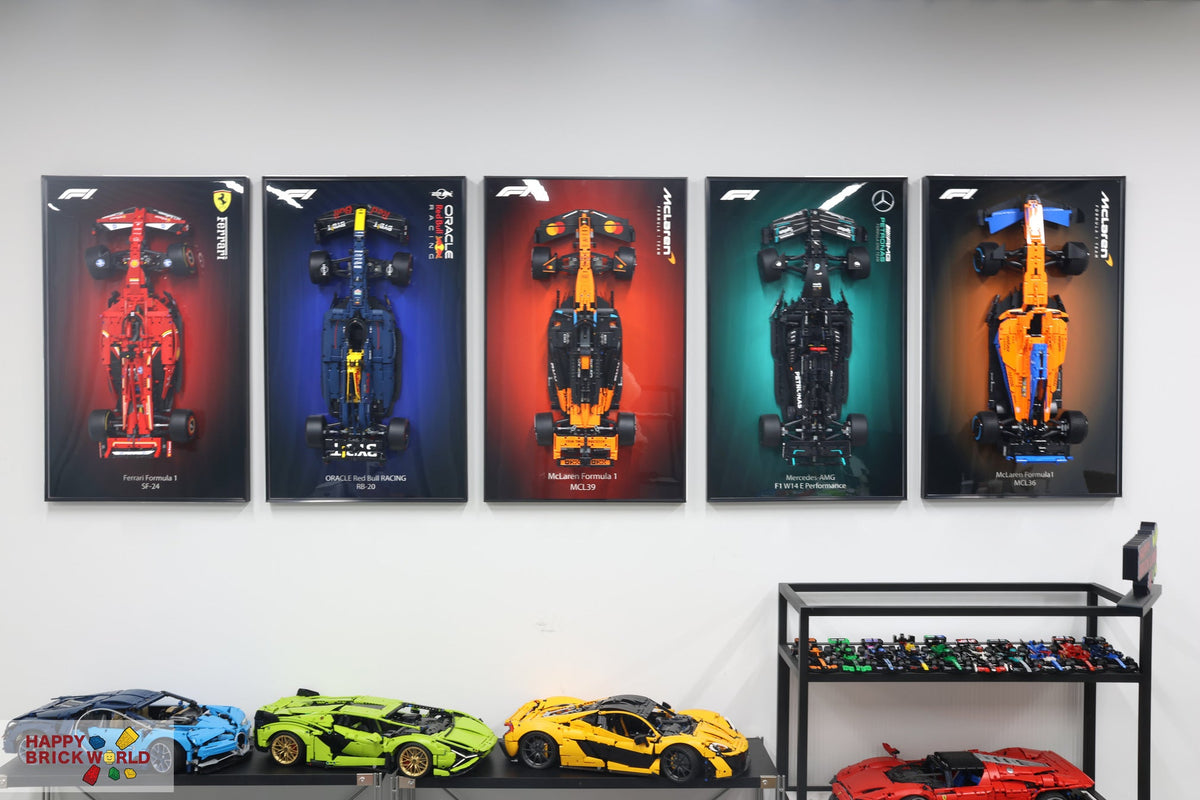 Wall Mount Frame for LEGO® Formula 1 Racing Car Set Bundle